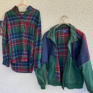 VINTAGE Pendleton LOBO Jacket & Matching Wool Shirt Bomber Jacket Wool Lined L